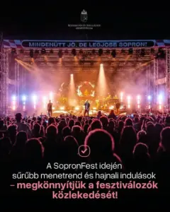 Megerősített közlekedéssel készül a SopronFestre a MÁV és a GYSEV