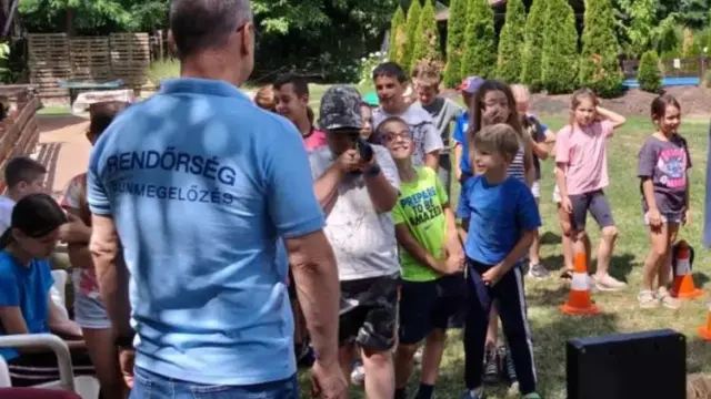 Táborozó gyerekhez látogattak el Nyíregyházán