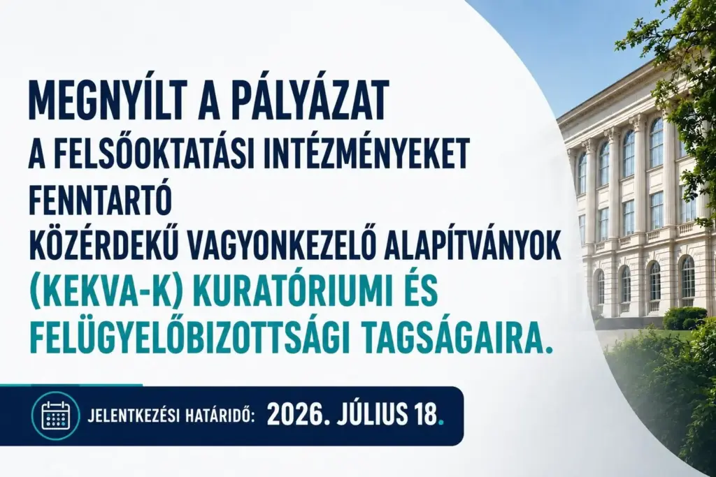 Megkezdődött az egyetemi alapítványi rendszer átalakítása: nyílt pályázatokat írtak ki