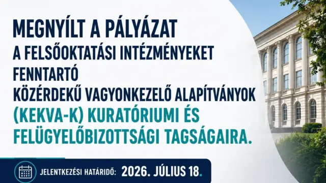 Megkezdődött az egyetemi alapítványi rendszer átalakítása: nyílt pályázatokat írtak ki