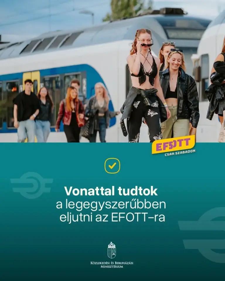 Megerősített vonatközlekedéssel készül a MÁV az idei EFOTT fesztiválra