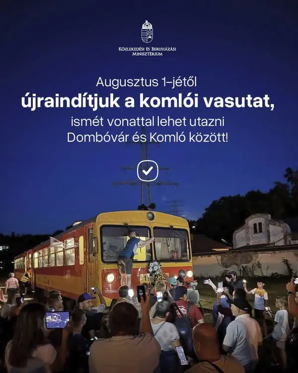 Augusztus 1-jén újraindul a vasúti közlekedés Dombóvár és Komló között