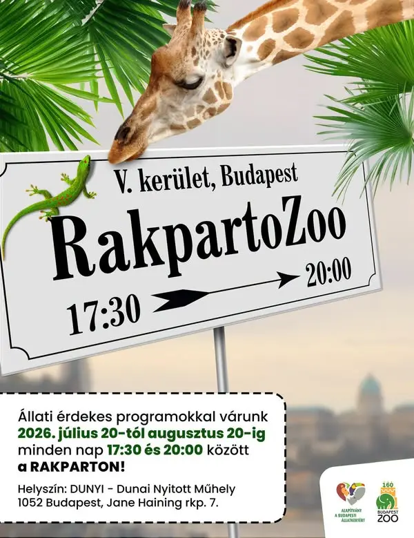 RakpartoZoo: Állatkerti programok a Duna-parton egész nyáron