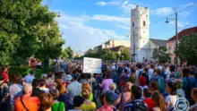 Tüntetés Debrecenben: a tiszta ivóvízért és a környezetvédelemért emeltek szót