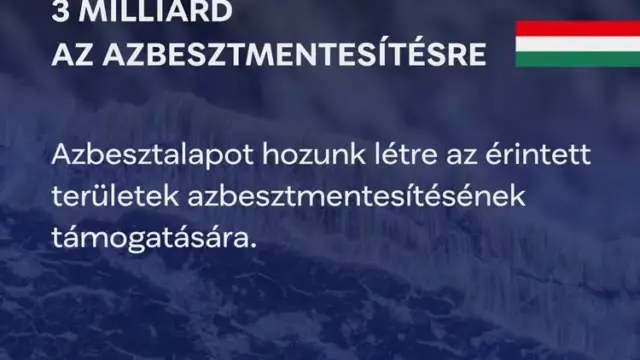 Hárommilliárd forintos azbesztmentesítési alapot hoznak létre