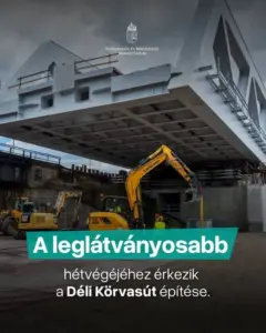 Helyére emelik a Déli Körvasút új acélhídját a Soroksári út felett