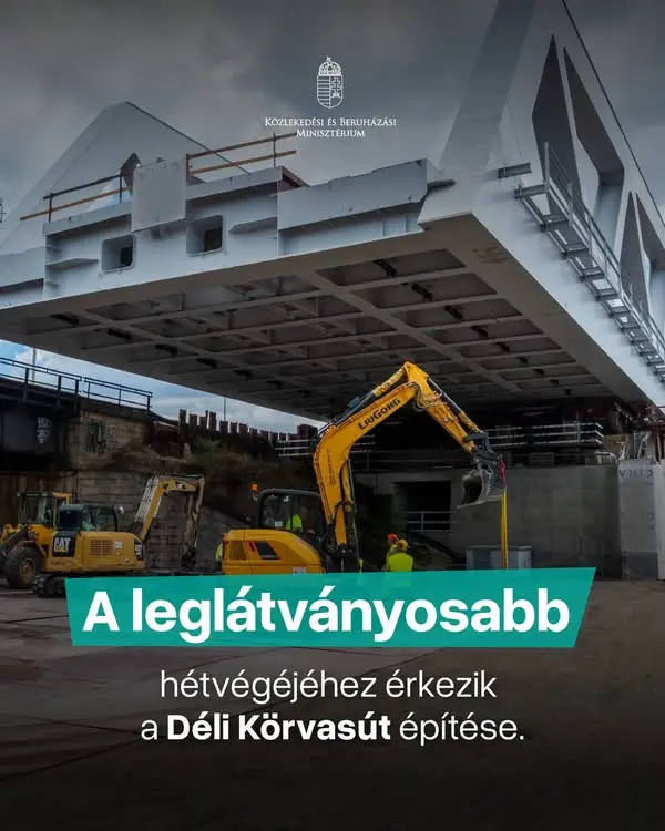 Helyére emelik a Déli Körvasút új acélhídját a Soroksári út felett