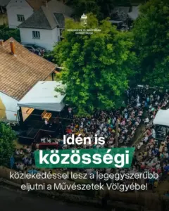 Közösségi közlekedéssel is elérhető a Művészetek Völgye fesztivál