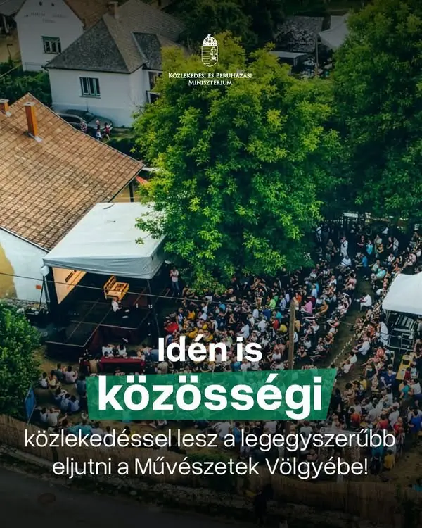 Közösségi közlekedéssel is elérhető a Művészetek Völgye fesztivál