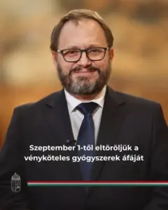 Szeptembertől megszűnik a vényköteles gyógyszerek áfája Magyarországon