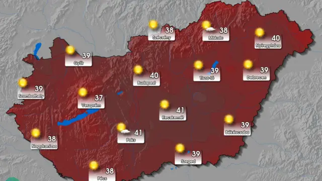 Gyorsjelentés a hőségriasztásról 2026. augusztus 5-én 12:00 órakor
