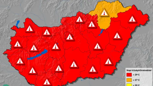 Gyorsjelentés a hőségriasztásról 2026. augusztus 4-én 16:00 órakor