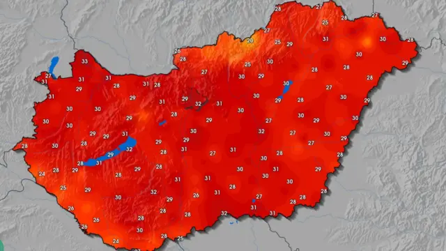 Gyorsjelentés a hőségriasztásról 2026. augusztus 3-án 20:00 órakor