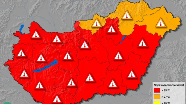 Gyorsjelentés a hőségriasztásról 2026. augusztus 3-án 16:00 órakor