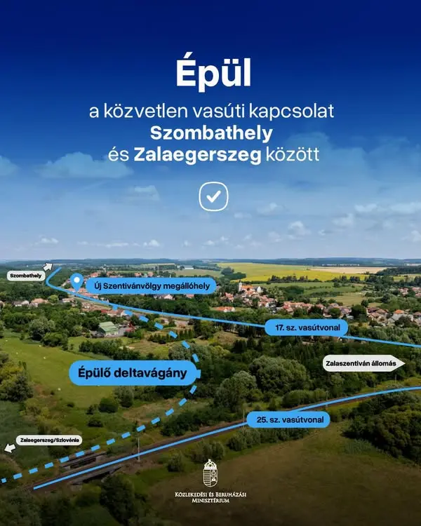 Zalaszentiváni deltavágány: új vasúti kapcsolat épül Zalában