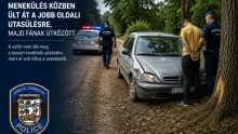 Fának ütközött a rendőrök elől menekülő sofőr Szabadinál