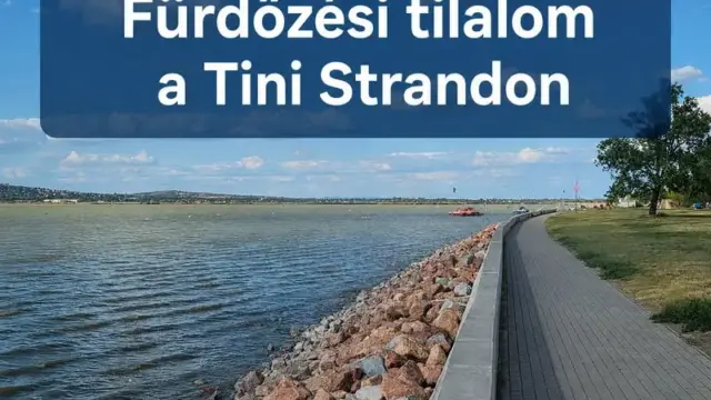 Fürdőzési tilalmat rendeltek el a gárdonyi Tini Strandon