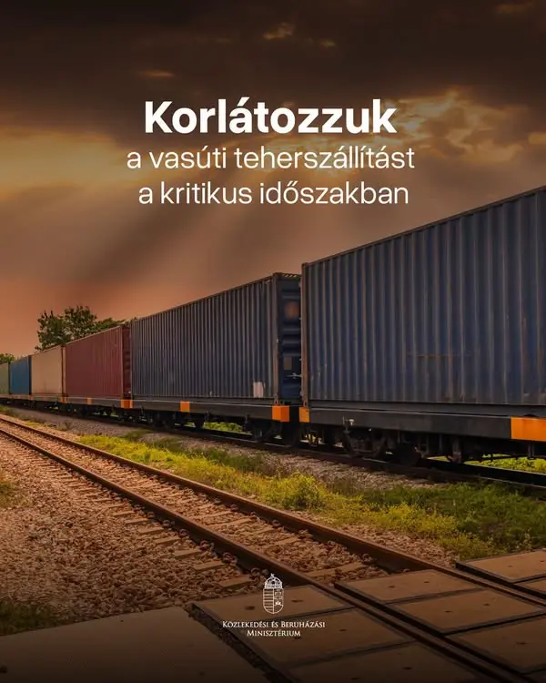 Hétfőtől korlátozzák a vasúti teherszállítást a kritikus esti órákban