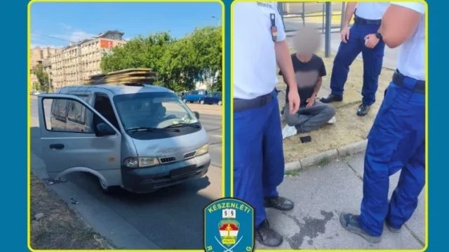 Számos szabályszegésen érték a budapesti sofőrt a rendőrök