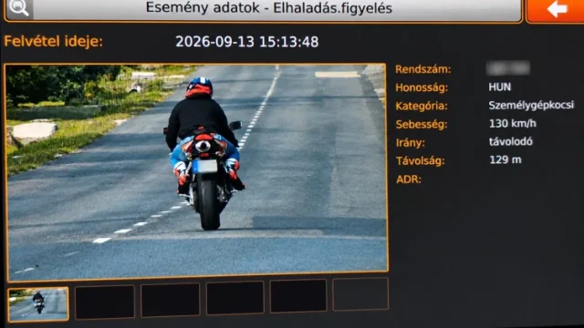 Százharminccal motorozott egy férfi Mesztegnyő belterületén az ötvenes korlátozásnál