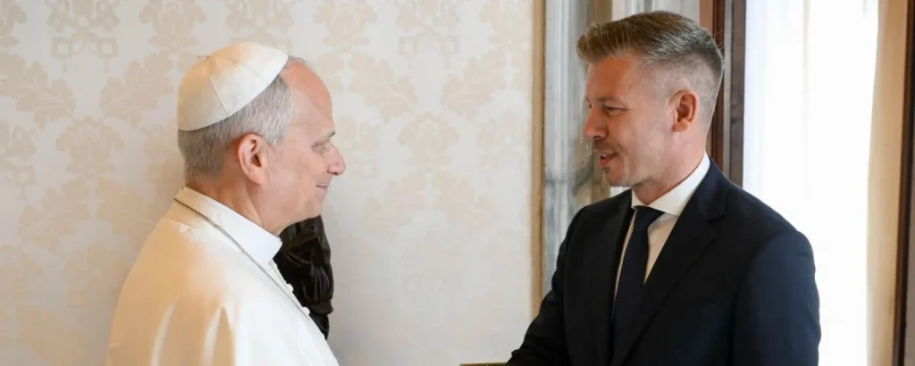 XIV. Leó pápa a Vatikánban fogadta Magyar Péter miniszterelnököt