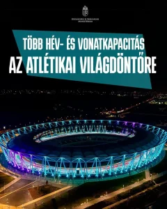 Megnövelt kapacitással készül a közösségi közlekedés az Atlétikai Világdöntőre