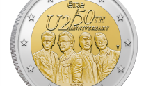 Különleges 2 eurós érmével ünnepli fennállásának 50. évfordulóját a U2