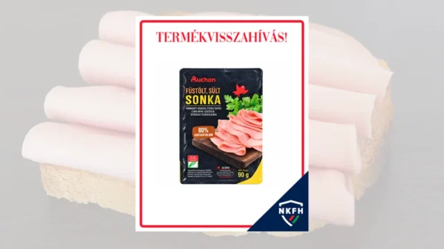 Termékvisszahívás: Listeria miatt hívják vissza az Auchan Nívó Füstölt sült sonkát