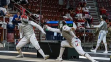 Dósa Dániel aranyérmes, a férfi párbajtőrcsapat bronzérmet szerzett a veszprémi katonai vívó-vb-n