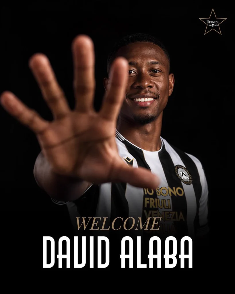 HIVATALOS: David Alaba az Udineséhez igazolt, új fejezet kezdődik a pályafutásában