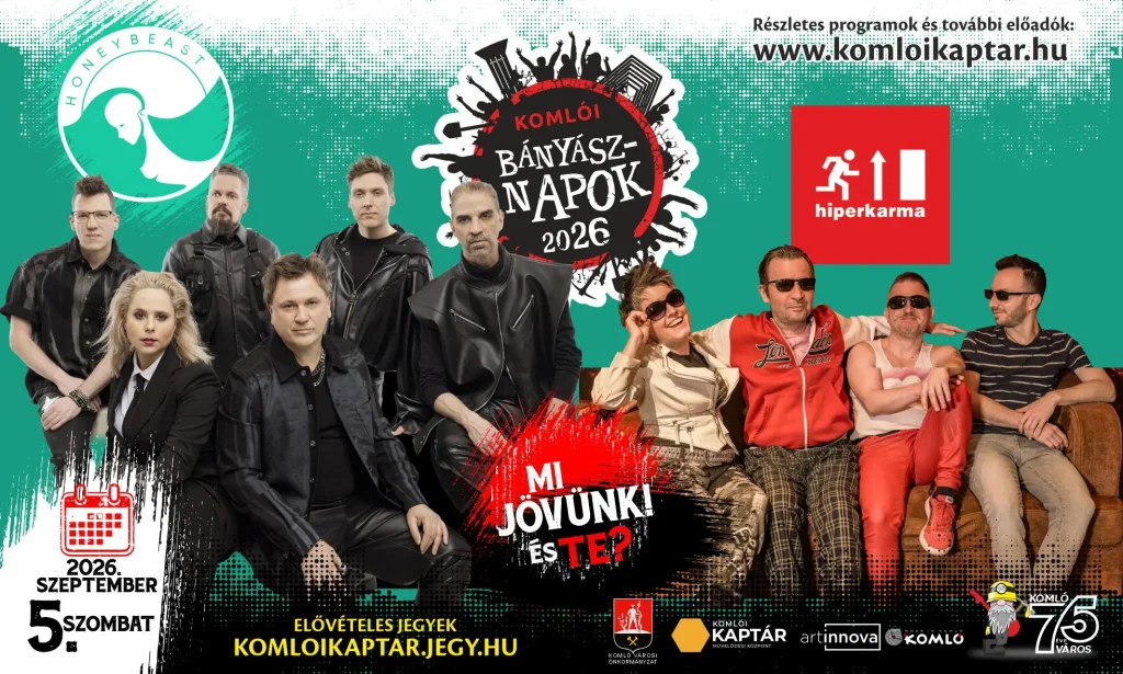A Wellhello és a Hiperkarma is fellép a komlói bányásznapokon