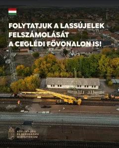 Folytatódik a ceglédi vasútvonal felújítása: lassújelek tűnnek el