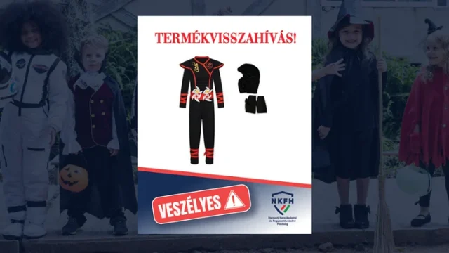 TEMU-s gyermek ninja jelmez szettet hívott vissza a hatóság