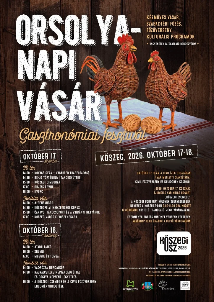 Negyedszázados jubileumát ünnepli az Orsolya-napi vásár Kőszegen