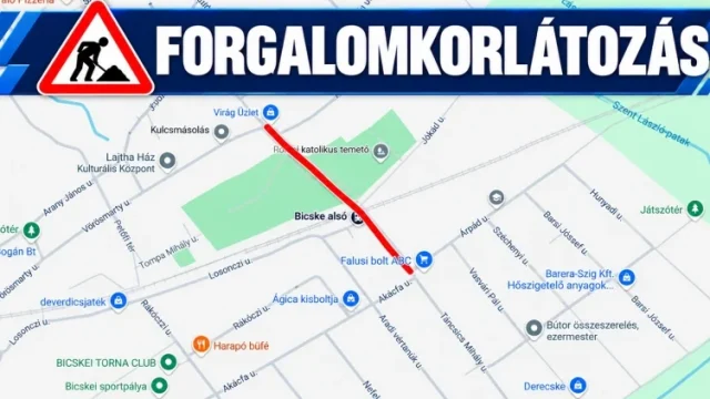Ideiglenes forgalmi rendet és lezárást vezetnek be a bicskei temető környékén mindenszentekkor
