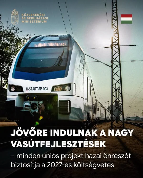 Vitézy Dávid: Jövőre indulnak a nagy vasútfejlesztések, biztosított a 2027-es önrész
