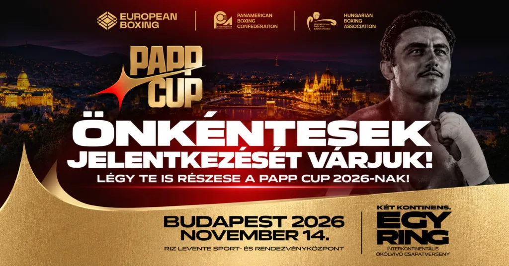 Önkénteseket keresnek a 2026-os Papp Cup ökölvívó versenyre