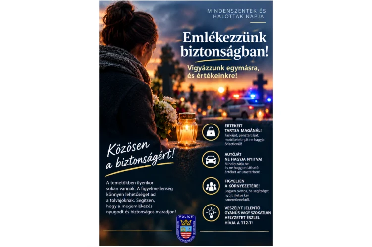 Kiemelt figyelmet fordít a rendőrség a temetők környékére mindenszentekkor