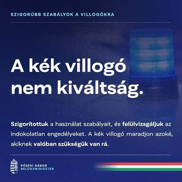 Szigorítja a kormány a megkülönböztető jelzések használatát és felülvizsgálja az engedélyeket