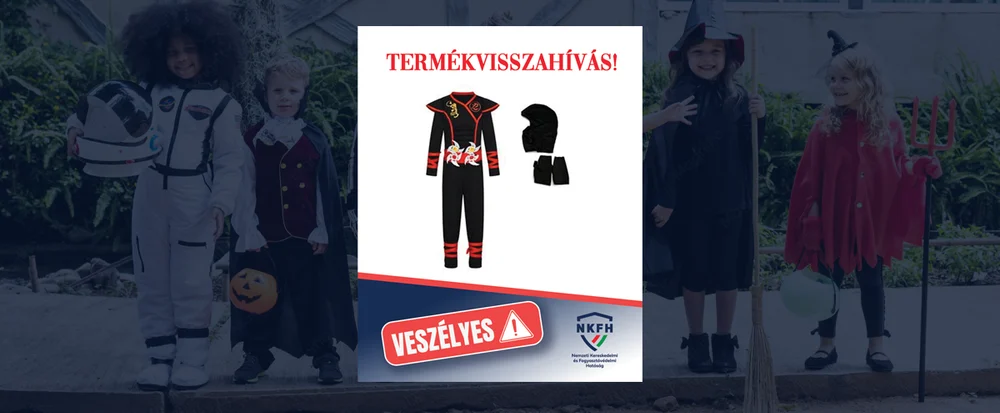 TEMU-s gyermek ninja jelmez szettet hívott vissza a hatóság