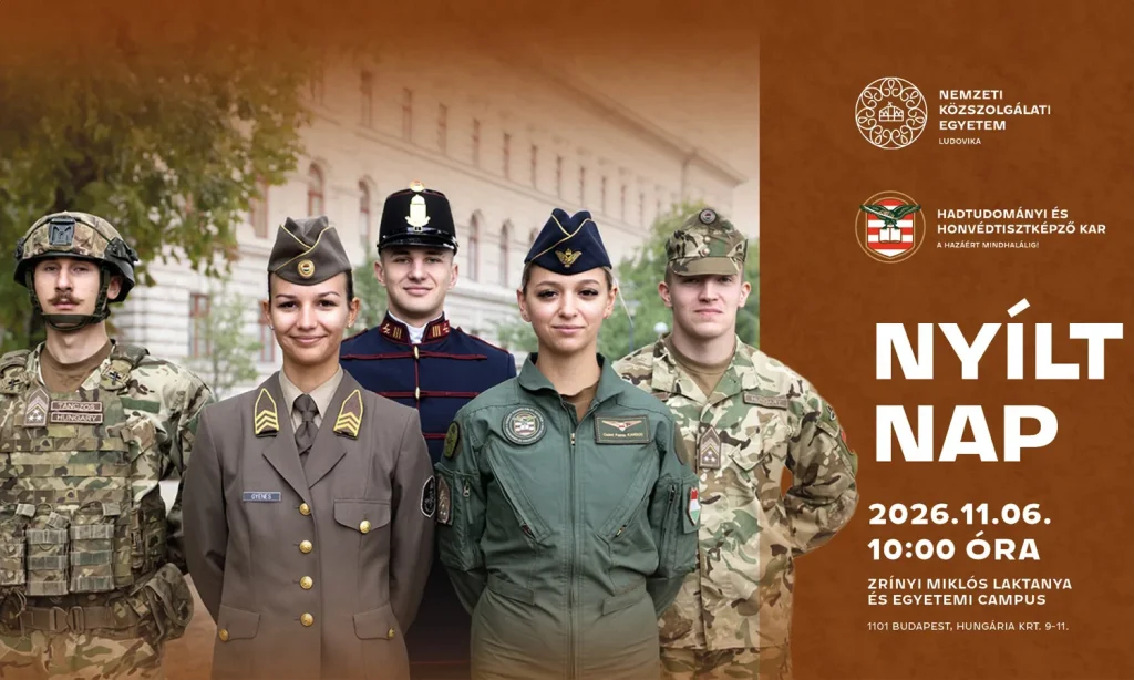 Nyílt napot tart a Nemzeti Közszolgálati Egyetem Hadtudományi és Honvédtisztképző Kara november 6-án