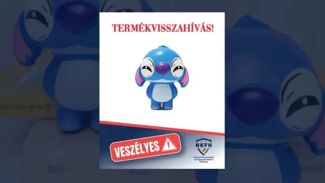 Súlyos fulladásveszély miatt hívják vissza a Stitch játékfigurát